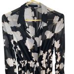 All Saints Skylar Long Sleeve Sheer Maxi Dress Floral Black White Grunge lite Photo 6