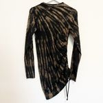 Pam & Gela  Ruched Long Sleeve Dress in‎ Black Alternative Goth Edgy Grunge Small Photo 9