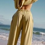 Free People  Beach Day Tripper Top & Pants Set Verte Green Photo 1