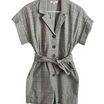 Madewell Seersucker Camp Romper Pastel Green Ashen Sage Belted Retro Women’s XS Photo 0