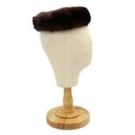 Vintage 1950s Anne’s San Carlos Mink Fur Pillbox Hat Brown Bow Detail Classic Photo 8