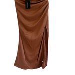 Pretty Little Thing Copper Satin Pencil Skirt Photo 1