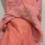 Free People Coral Pink Purple Multi-Color Lace Fit & Flare Dress Medium Tank Top Photo 5