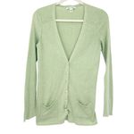 Banana Republic Womens Fall Casual Silk Blend Cardigan Sweater Size M Sage Green Photo 0