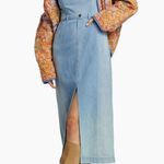 Free People Picture Perfect Ombré Denim Strapless Midi-Dress Photo 3