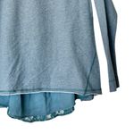 Sundance Sweatshirt Women's XS Teal Blue Green Split Back Lace Detail Photo 7