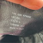 Katy Perry The GIA Women's7.5 Black Crushed Velvet Ankle Combat Boots Lace Zip Photo 5