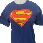 DC Comics Superman Blue Glow In The Dark Logo Graphic Tee T-Shirt Top Size 2XL Photo 2