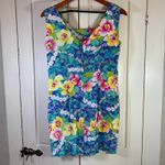Jams World Vintage Dress Orchids of Hawaii Floral Sleeveless Hawaiian Photo 3