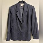 Brooks Brothers  1818 Womens Size 8 Gray Three-Button Long Sleeve Wool Blazer Photo 0