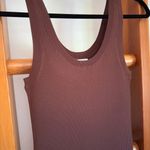 Amazon Chocolate Brown Ribbed Midi Sleeveless Dress XS NWT Photo 4