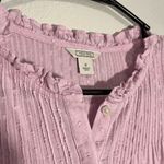 J.Crew Point Sur Ruffle Classic Popover Blouse Shirt Clip Dot Pink Size 2 Photo 3