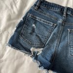 American Eagle Dark Wash Strigid Denim Mom Shorts Photo 4