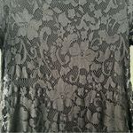 Divided Black Floral Lace Long Sleeve Dress Size XS Photo 6
