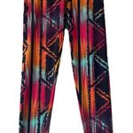 Cândida‎ Maria Women's M Vibrant Striped Leggings Tie Dye Colorful Tribal Print Pink Size M Photo 0
