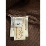 Knit Mix Brown Sweetheart Neck Crop Top Ribbed Sweater Bell Sleeve Sz S Photo 5