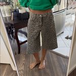 Leopard Print Pants shorts jorts size 5 / 27 Brown Photo 1