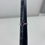 Elegant Purple Silver Ring, feminine, coquette, boho, feminine, summer, fairy Multiple Size 8 Photo 7