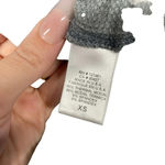 Wildfox Star Print Thermal Henley Long Sleeve Top Gray Size XS Photo 6