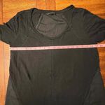 Banana Republic  Slub Black Dual Linen Short Sleeve Shirt Crew Neck Size Medium Photo 7