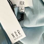 Nsr Heidi Rouched Slit Front Floral Sky Midi Dress Size Large Photo 6