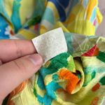 Jams World  Vintage Colorful Floral Abstract Button Front Vest Sz S Photo 4