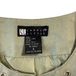 Vintage Carole Little Linen Pant Suit Green Size 8 Photo 6