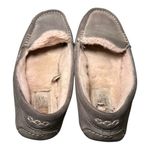UGG  Ansley Suede Shearling Moccasin Slippers Gray Women’s Size 9 Photo 3