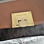 Michael Kors | Brown Tan Mini Bag Purse Gold Hardware Chain Saffiano Leather Photo 3