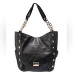 Michael Kors  Astor large studded leather tote bag black pebbled leather Photo 13