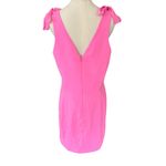 Amanda Uprichard Allora Mini Dress Shocking Pink Size Large Barbie Photo 4