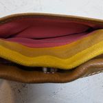 Liz Claiborne  Striped Canvas Cosmetic Bag – Leather Trim Makeup Pouch Photo 5