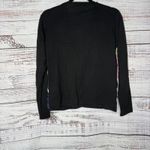 J. McLaughlin  Silk Front Cardigan Small Nautical Rope Print Black Sweater Vintage Photo 3