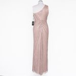 Adrianna Papell - Stardust Pleated One Shoulder Gown Photo 2