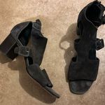 Rag and Bone Dark Gray Suede Buckle Ankle Heels Photo 0