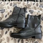 Nine West Preowned Black Leather Ankle Boots Size 10B Photo 0
