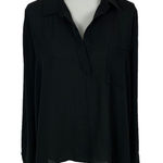Everleigh Blouse Large Black Long Sleeve Feminine Workwear Chic Classic Minimali Photo 0