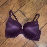 Victoria's Secret Deep Purple/burgundy Lace padded push up bra underwire 36DD Photo 3