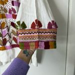 El interior folk art clothing multi color Cotton embroidered short sleeve top M Size M Photo 7