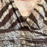 BCBGMAXAZRIA BCBG Maxazira dress side zip 6 fit flare sleeveless mini brown white v neck Photo 3