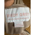 Birdy Grey  Dev V-Neck Cold Shoulder Evening Gown With Slit Crepe Taupe M READ Photo 7