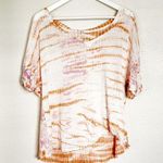 Young Fabulous and Broke Womens Multicolor Twister Tie Dye Linen T-Shirt Size S Photo 2