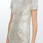 Generation Love NWT Donna Sequin Puff Sleeve Mini Dress in ARGENTO Sz Small Photo 0