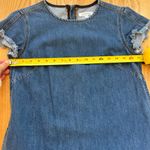 Good American  Denim Raw Hem Cap Sleeve Women's Mini Dress Size 1 Photo 5
