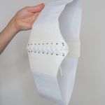 White Lace Up Waspie Corset Belt Photo 3