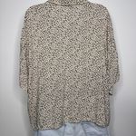 American Eagle , Beige Short Sleeve Button Up Crop Shirt. Size Extra Large Photo 9