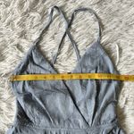 Lulus  Women’s Days of Beauty Dusty Blue Burnout Floral Skater Dress XS Photo 5