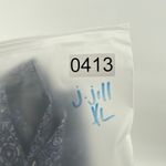 J. Jill Pure Jill Long Sleeve Shirtail Tee Women's XL Blue Floral Pima Cotton Photo 5