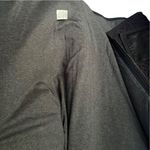 Rebecca Taylor EUC Fleece / Leather Zip Front Hoodie Jacket Black Size Small Photo 6