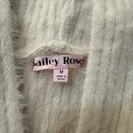 Bailey Rose Fuzzy Cropped Hoodie White Size M Photo 1